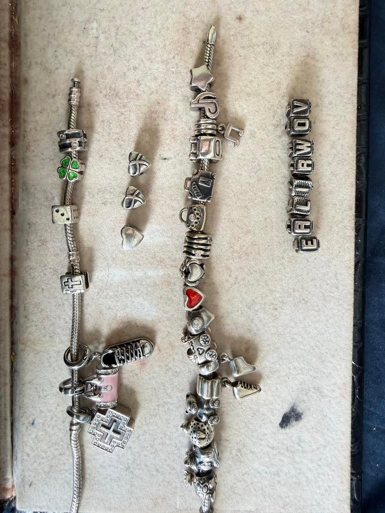 Pandora, Tedora, Fossil bedels en armbanden, Gebruikt, Verzenden, Pandora, 4 bedels of meer