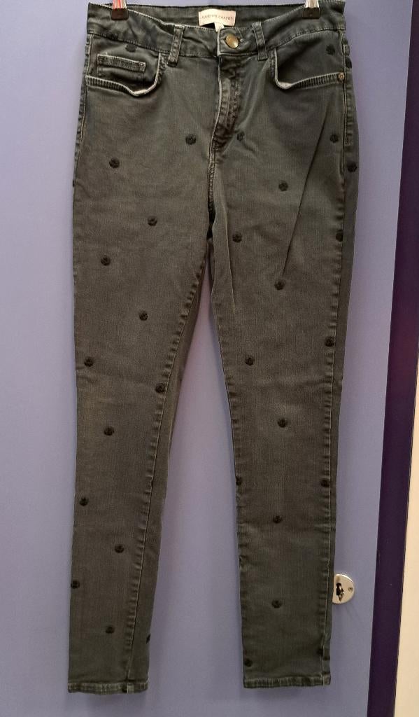 Fabienne Chapot grijze stretch jeans met borduursels S 50458, Kleding | Dames, ., Fabienne Chapot, Ophalen of Verzenden, Fabienne Chapot