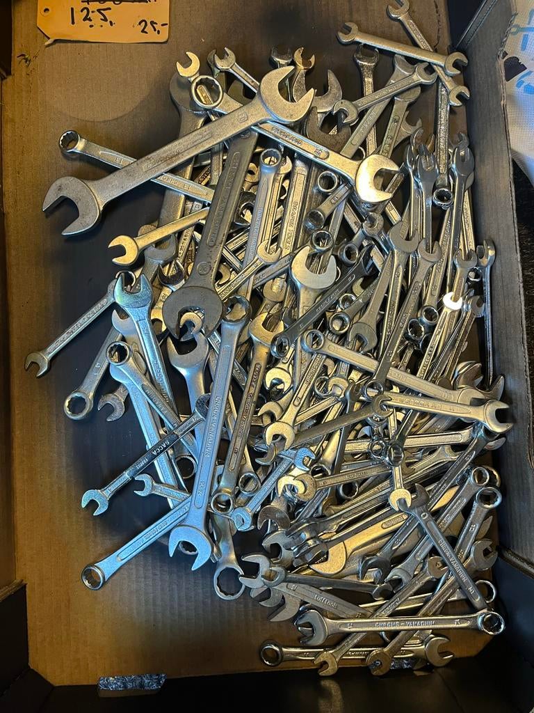 Partij steek-steekring sleutels 7 t/m 22 mm, Ophalen of Verzenden, Gebruikt