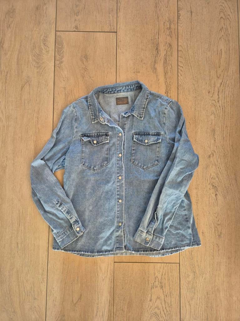 Spijker blouse Only maat L, Kleding | Dames, Ophalen of Verzenden, Zo goed als nieuw, Maat 38/40 (M), Blauw