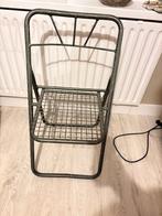 metalen stoel leger militair antiek oud, Ophalen, Zo goed als nieuw, Grijs, Eén