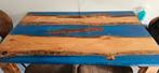 Unieke boomstam houten epoxy eet tafel, Ophalen of Verzenden, Rechthoekig, 50 tot 100 cm