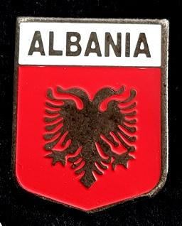 Albania wapen pin, Verzenden, Nieuw, Stad of Land, Speldje of Pin