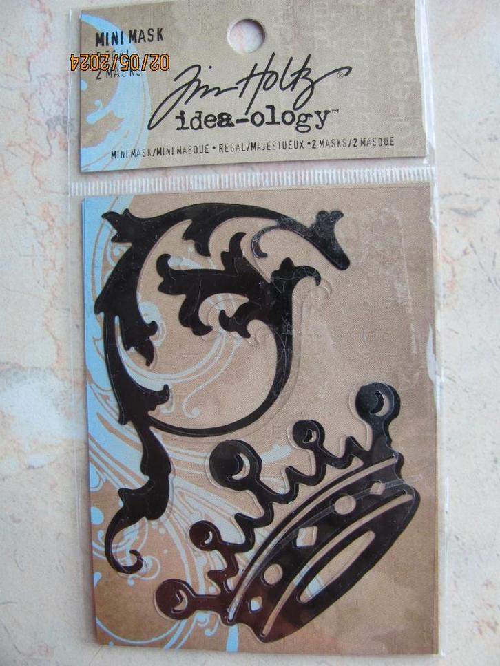 NIEUWSTAAT set 2delig TIM HOLTZ Idea-ology MINI MASK stempel, Hobby en Vrije tijd, Stempelen, Zo goed als nieuw, Overige typen