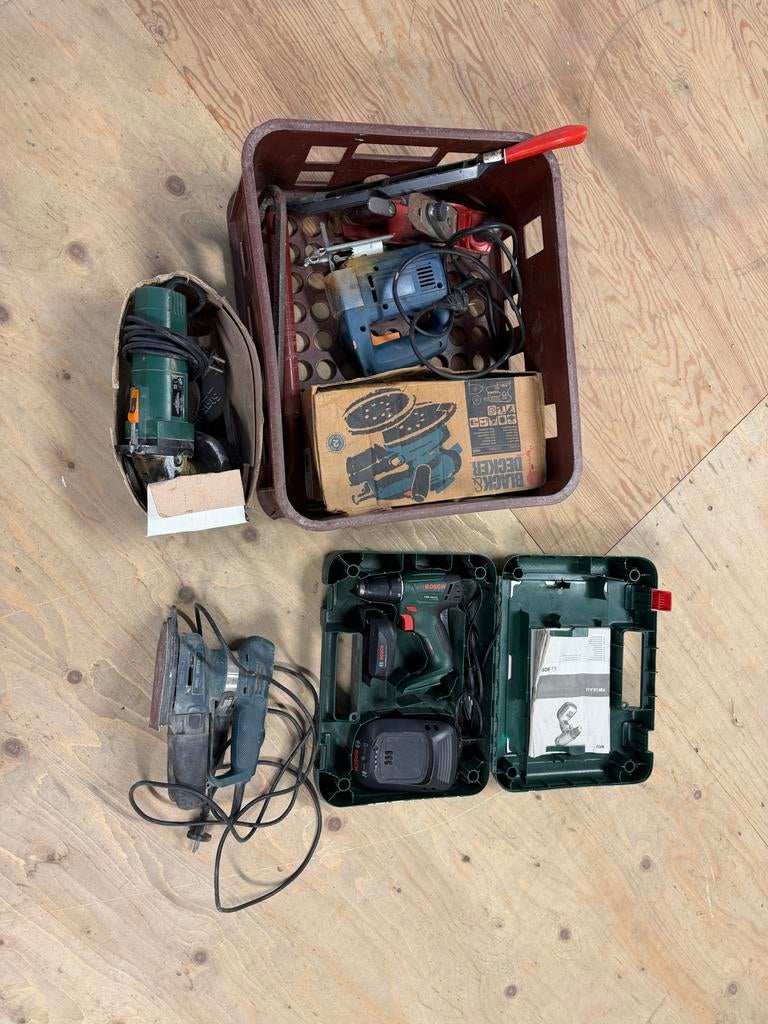 Bak oud gereedschap, Ophalen, Gebruikt, ., .