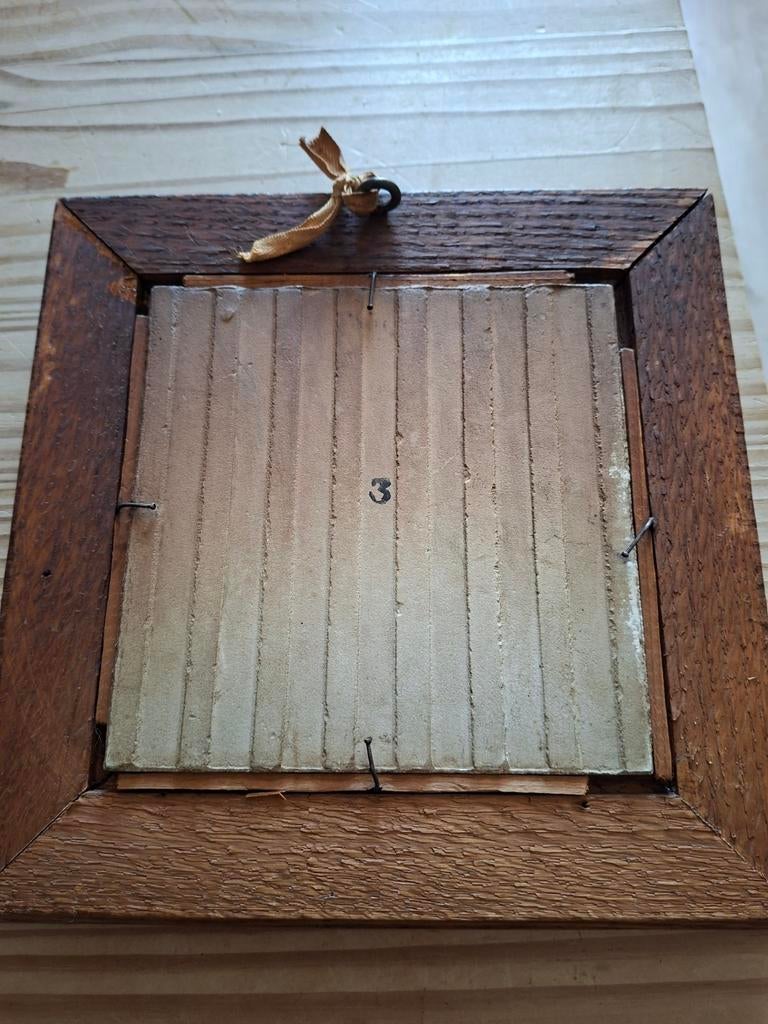 Delfts blauwe tegel in lijst met molenlandschap, Ophalen of Verzenden