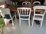 Houten eetkamer stoelen, Gebruikt, 6 zitplaatsen, Ophalen of Verzenden, Stoel