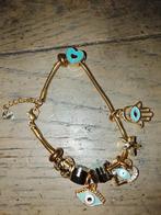 Pandora immitatie armbandje met bedels brons kleurig a, Sieraden, Tassen en Uiterlijk, Armbanden, Ophalen of Verzenden