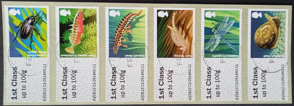 Postzegels UK serie automaatzegels, Ophalen of Verzenden, Gestempeld