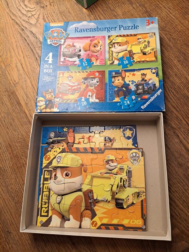 Legpuzzel 4 in 1, Paw patrol, Kinderen en Baby's, Ophalen of Verzenden, 10 tot 50 stukjes, Gebruikt, 2 tot 4 jaar