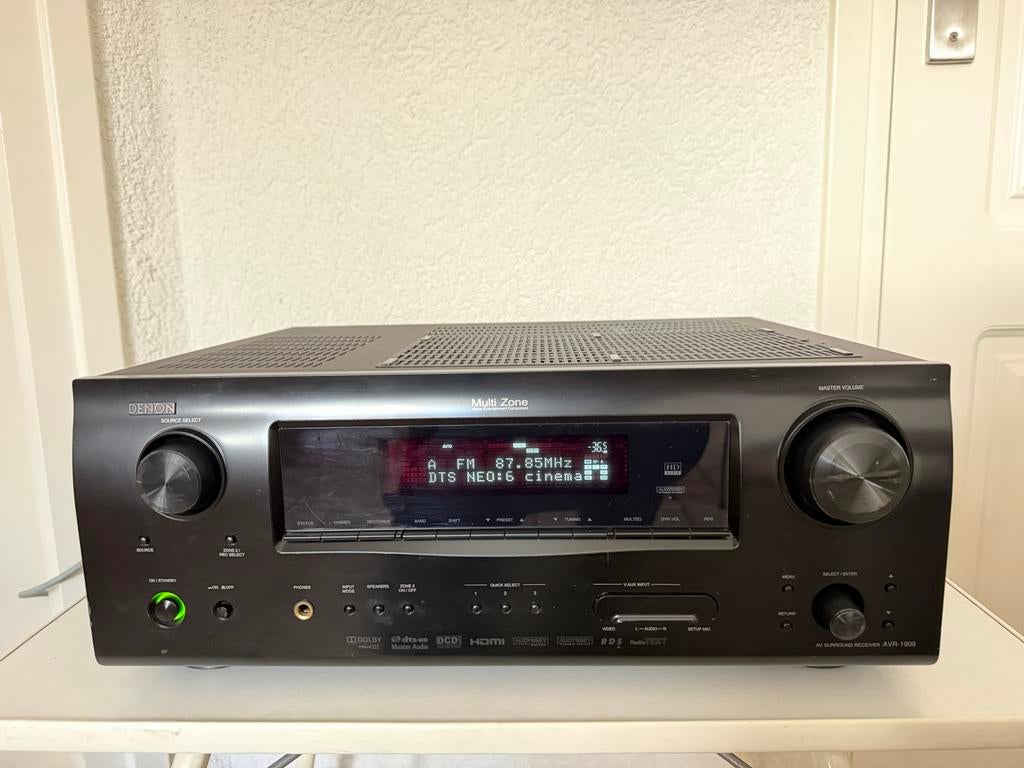 Denon AVR-1909 AV Surround Receiver - Topstaat!, Audio, Tv en Foto, Versterkers en Receivers, Ophalen, Gebruikt, Denon, 60 tot 120 watt