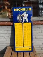 Vintage Michelin Bandenspanningstabel Emaille Bord, Ophalen
