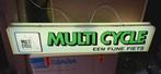 Vintage Multi Cycle lichtbak, lichtreclame, reclamebord🚲, Ophalen, Gebruikt, ., Lichtbak of (neon) lamp