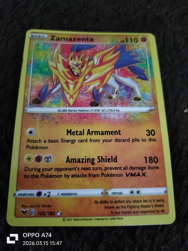 Pokémon Kaarten: Zamazenta, Armarouge, Mewtwo EX (Foil), Ophalen of Verzenden, Gebruikt, Meerdere kaarten, Foil