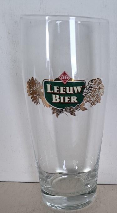 Leeuw Pilsener Glas Fluitje logo 2003, Verzamelen, Biermerken, Ophalen of Verzenden, Gebruikt, Glas of Glazen, Leeuw