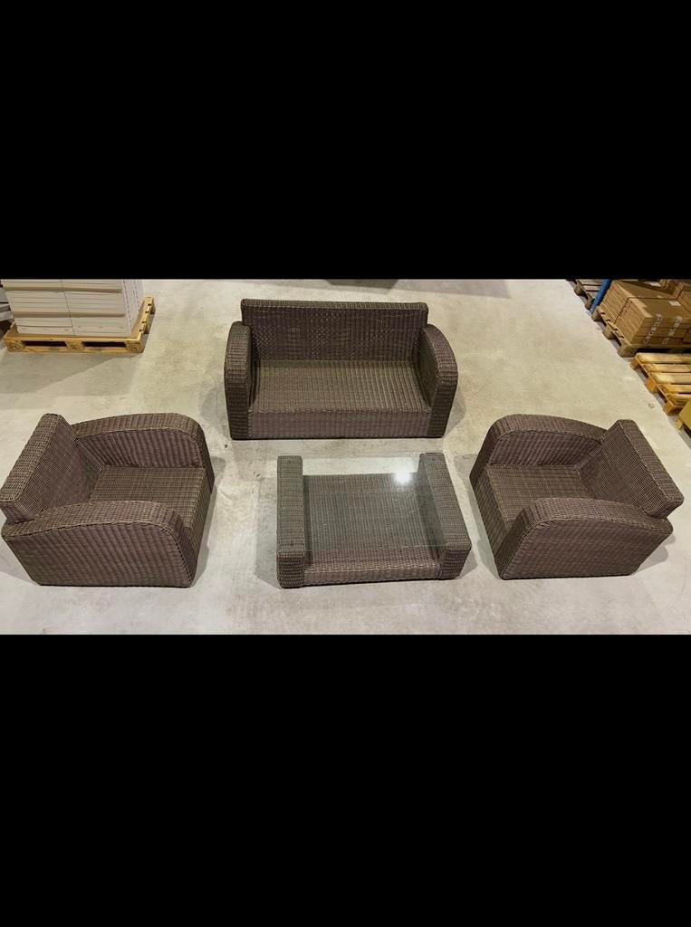 Luxe Loungeset Bellagio (wicker), Ophalen, 5 zitplaatsen, Nieuw, Bank