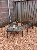 Tuinset hout incl kussens, opknapper, gratis, Ophalen, Zo goed als nieuw, Hout