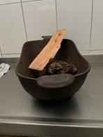 Oude gietijzeren kolen of houtbak, Ophalen of Verzenden