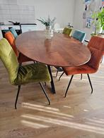Tafel met 6 stoelen, Ophalen, Gebruikt, 100 tot 150 cm, 200 cm of meer