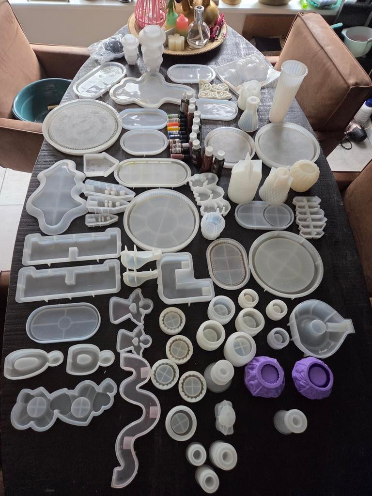 2 stuks siliconen paashaas, siliconen vormen, gietvormen, paashaas, beton om te gieten, siliconen gietvorm voor gips, sojawas, kaarsen, paascadeaus