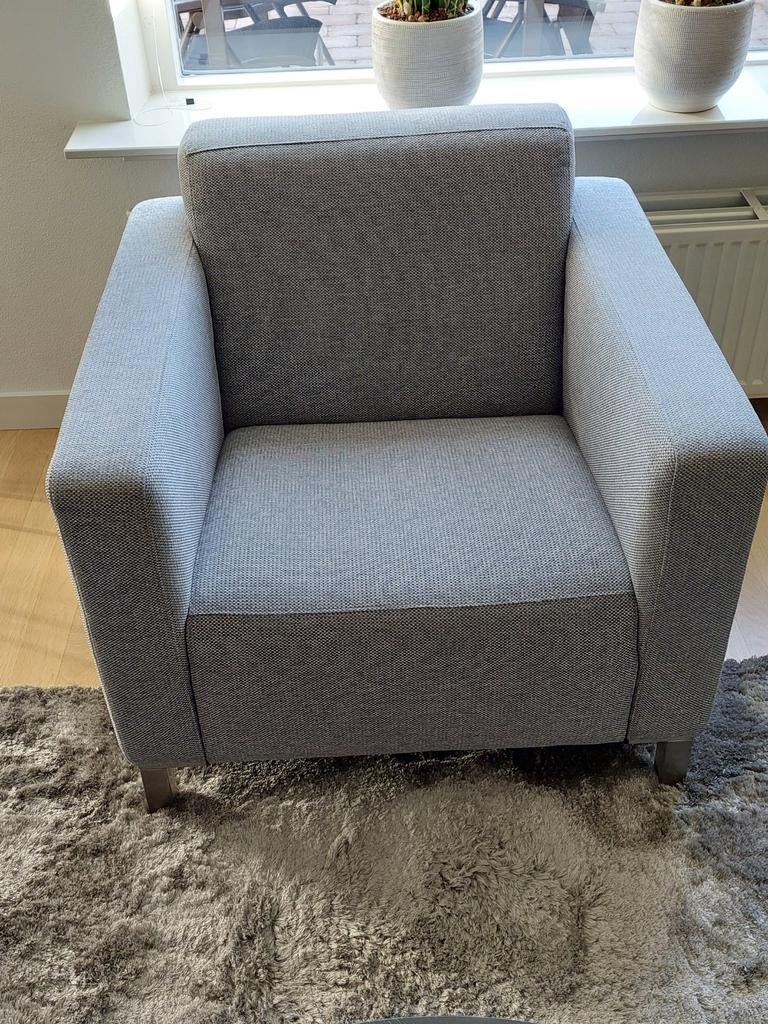 Stoffen fauteuil, Huis en Inrichting, Fauteuils, Ophalen, 75 tot 100 cm, Zo goed als nieuw, 75 tot 100 cm