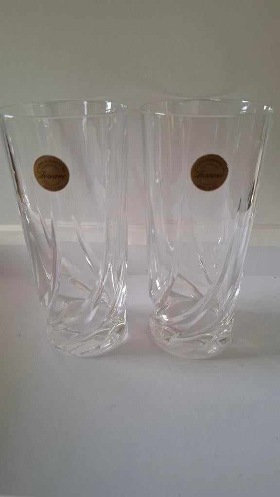 Set van 2 Toscane Loodkristal Glazen - Elegant Design, Ophalen of Verzenden