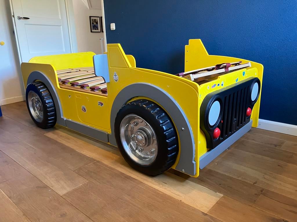 Auto bed, Kinderen en Baby's, Kinderkamer | Bedden, Ophalen, Gebruikt, 180 cm of meer, 85 tot 100 cm