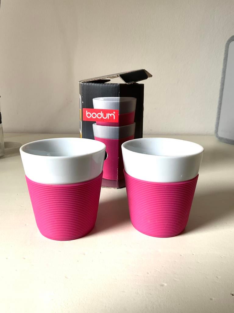 Bodum 2 porseleinen kopjes, nieuw, Huis en Inrichting, Keuken | Servies, Nieuw, Ophalen of Verzenden, Overige stijlen, Kop(pen) en/of Schotel(s)