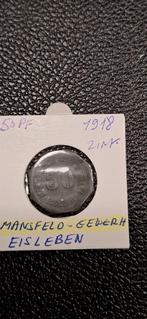 Duits notgeld 50 pfennig 1918 Eisleben Mansfeld-Gewerh zink, Ophalen of Verzenden, Duitsland