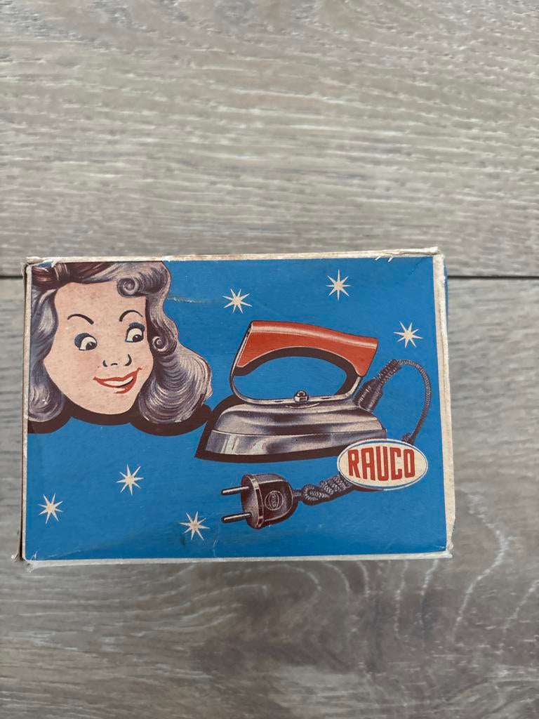 Vintage Rauco Strijkijzer met Snoer in Originele Doos, Witgoed en Apparatuur, Strijkijzers en Strijkplanken, Ophalen of Verzenden