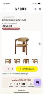 NIEUW IN DOOS | 4x eetkamerstoel Cols Velvet NADUVI, Ophalen of Verzenden, Nieuw, 4 tot 6 stoelen