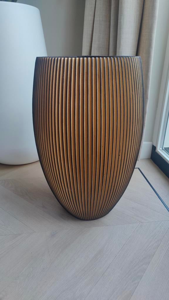 Capi Nature Groove bloempot, Tuin en Terras, Bloempotten, Ophalen, Kunststof, 40 cm of meer, Rond