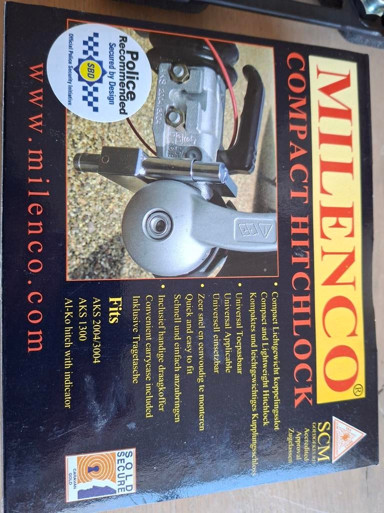 Milenco Compact Hitchlock - ZGAN caravan slot, Caravans en Kamperen, Caravan accessoires, Ophalen of Verzenden, Zo goed als nieuw