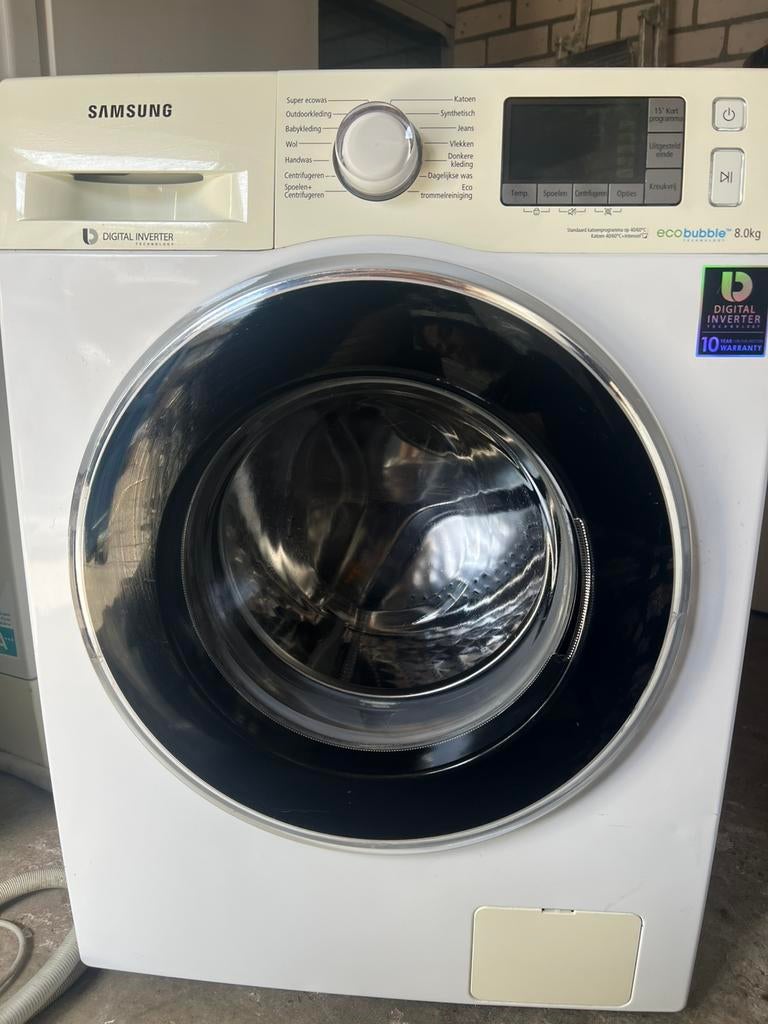 Samsung WF80F5EBP4W wasmachine, Ophalen, 1200 tot 1600 toeren, Gebruikt, 8 tot 10 kg