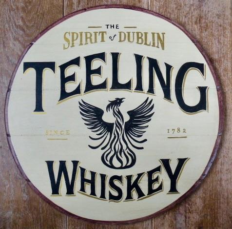 Handgeschilderde Ierse / Schotse pubborden / Teeling whiskey, Reclamebord, Dekameraadschap, Nieuw, Dj.kammeraat@telfort.nl