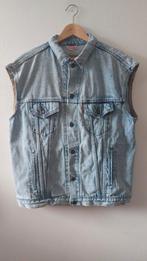 Vintage 90s Levis oversized denim waistcoat jacket XL, Blauw, Maat 56/58 (XL), Ophalen of Verzenden, Gedragen