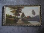 schilderij, landelijk 49x89cm, Antiek en Kunst, Kunst | Schilderijen | Klassiek, Ophalen