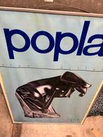 Vintage Popla reclamebord, Verzamelen, Ophalen, Gebruikt, Reclamebord