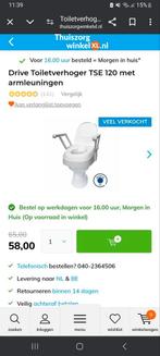 Toiletverhoger  met armleuningen, Nieuw, Ophalen