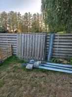 Schutting delen met beton palen en randen, Ophalen, 1 tot 2 meter, Minder dan 3 meter, Zo goed als nieuw