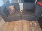Fauteuil 2 stuks, antraciet montel, Huis en Inrichting, Fauteuils, Ophalen of Verzenden, Minder dan 75 cm, 50 tot 75 cm