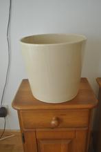 Bloempot, groot model, beige, Tuin en Terras, Gebruikt, Rond, Binnen, Minder dan 40 cm