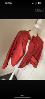 Stoere rode echt lederen jas mt XL valt als M/L, Kleding | Dames, Maat 42/44 (L), Ophalen of Verzenden, Zo goed als nieuw, Rood