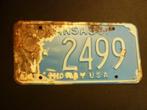 Kentekenplaat licenseplate Kansas 1967 2 USA, Verzenden, Gebruikt, Auto's