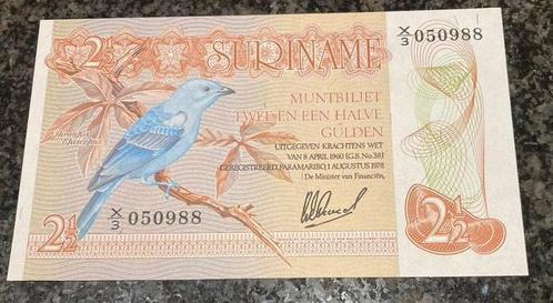 SURINAME 2,5 gulden 1️⃣9️⃣8️⃣5️⃣ UNC, Postzegels en Munten, Bankbiljetten | Nederland, Los biljet, 2½ gulden, Ophalen of Verzenden