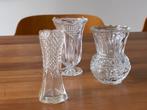 vaasjes geslepen kristalglas vintage, Ophalen of Verzenden
