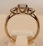 Massief 14k gouden damesring/verlovingsring/trouwring, Verzenden, Zo goed als nieuw, 17 tot 18, Met edelsteen