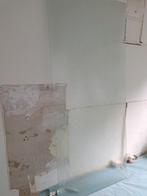Glasplaat veiligheidsglas, glas met draadstaal, Doe-het-zelf en Verbouw, Glas en Ramen, Ophalen, 160 cm of meer, Zo goed als nieuw