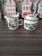 Wedgwood Florabunda Roomstel - Suikerpot & Melkkan, Ophalen of Verzenden