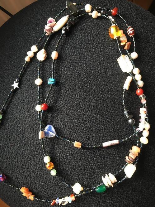 ketting met stenen en mineralen, Sieraden, Tassen en Uiterlijk, Kettingen, Zo goed als nieuw, Steen of Mineraal, Ophalen